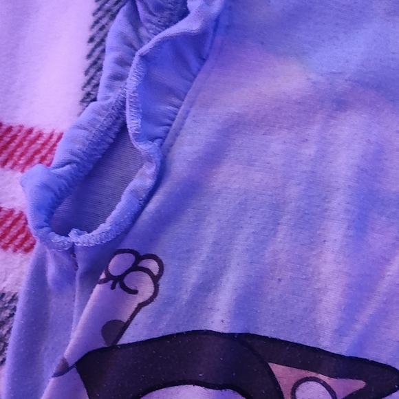 Lucy Kids Nightgown - Blue with Cartoon Characters - Picture 3 of 4